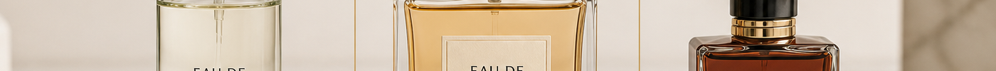 Three perfume bottles arranged to illustrate lighter, balanced, and stronger fragrance concentrations.