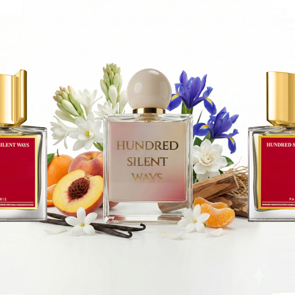 Hundred Silent Ways Eau de Parfum inspired by Nishane, creamy peach vanilla scent. Highest quality ispred perfume brand made in Spain
