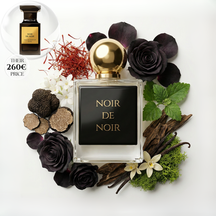 Price comparison of the original Noir de Noir by Tom Ford and Viral Parfum version of Noir de Noir with 1:1 similarity. 