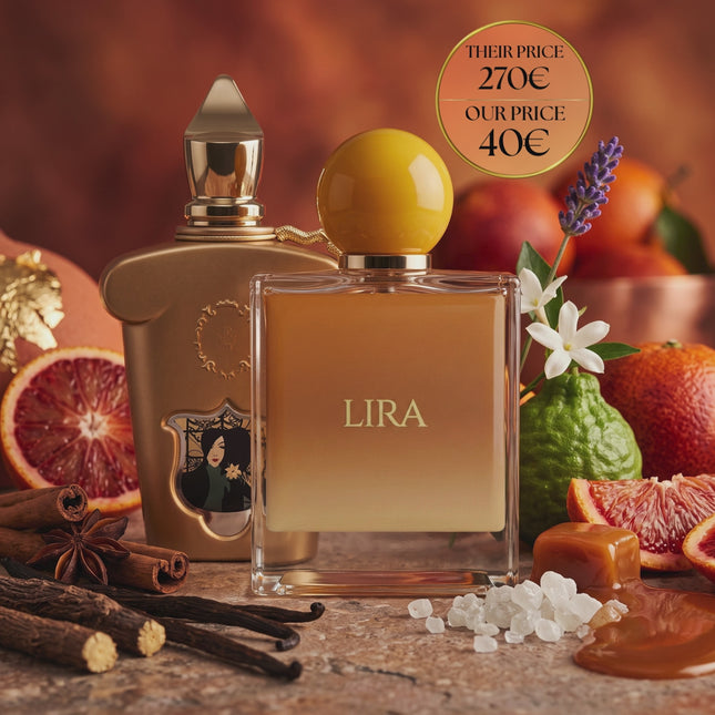 Viral Parfums version of Lira EdP inspired by Xerjoff. Excellent quality, 1:1 similarity, for a fraction of a price.