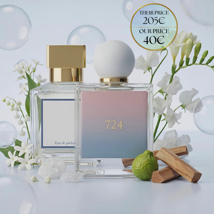 Viral Parfums version of 724 EdP inspired by Maison Francis Kurkdjian. Excellent quality, 1:1 similarity, for a fraction of a price.