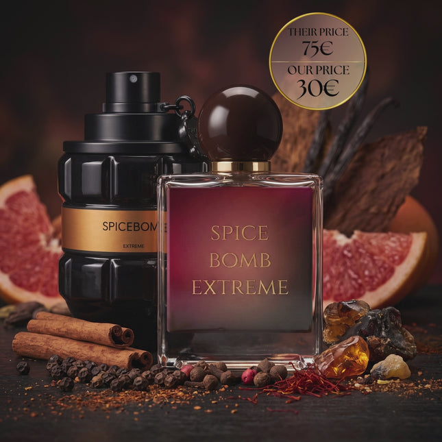 Viral Parfums version of Spice Bomb Extreme EdP inspired by Viktor&Rolf. Excellent quality, 1:1 similarity, for a fraction of a price.