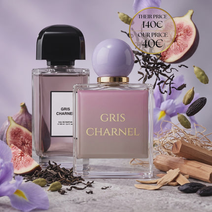 Viral Parfums version of Gris Charnel EdP inspired by BDK. Excellent quality, 1:1 similarity, for a fraction of a price.